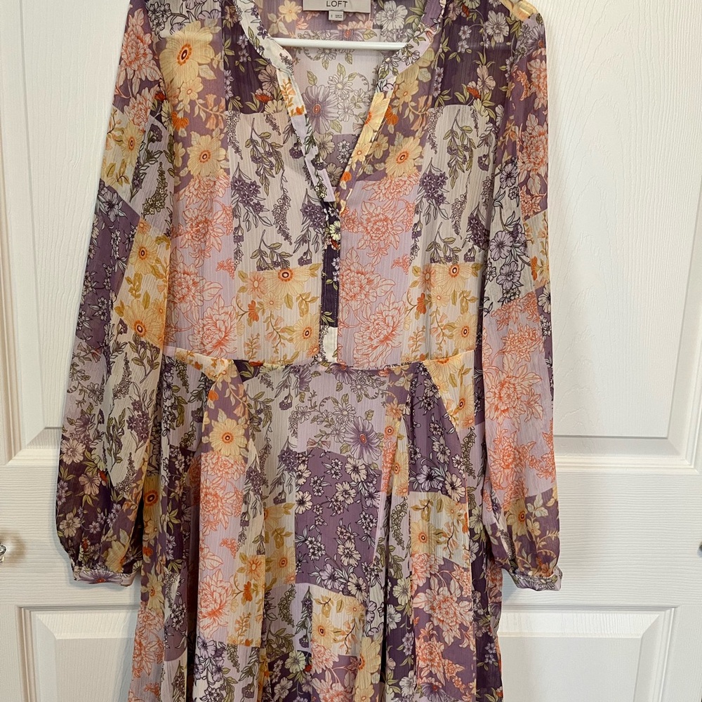 Loft Floral Dress Sz Small
